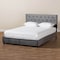 Baxton Studio Caronia Grey Velvet 2-Drawer King Size Platform Storage Bed 161-10216 - alternate 10